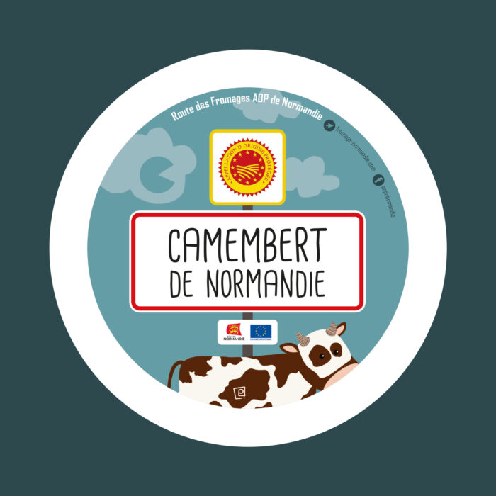 L'Embellie création graphique - Étiquettes génériques et collectives pour les 4 fromages de Normandie labellisés AOP