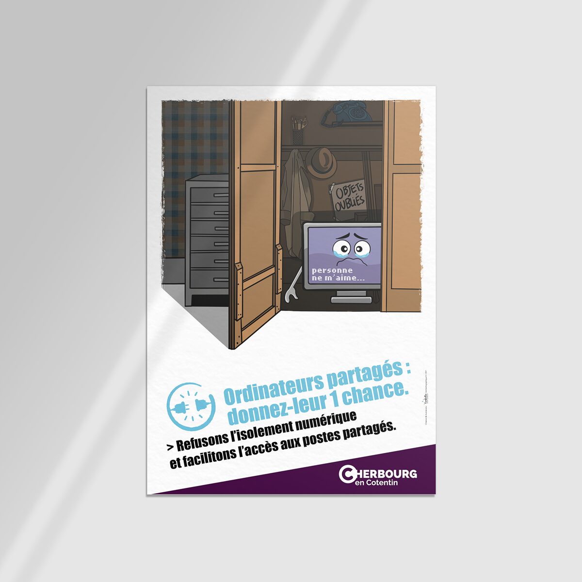 L'Embellie création graphique - Campagne de communication sur la déconnexion pour la Ville de Cherbourg