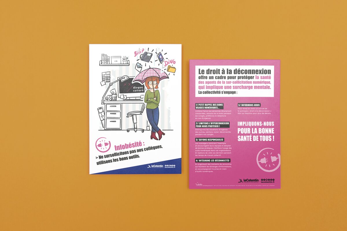 L'Embellie création graphique - Campagne de communication sur la déconnexion pour l'Agglo Cotentin