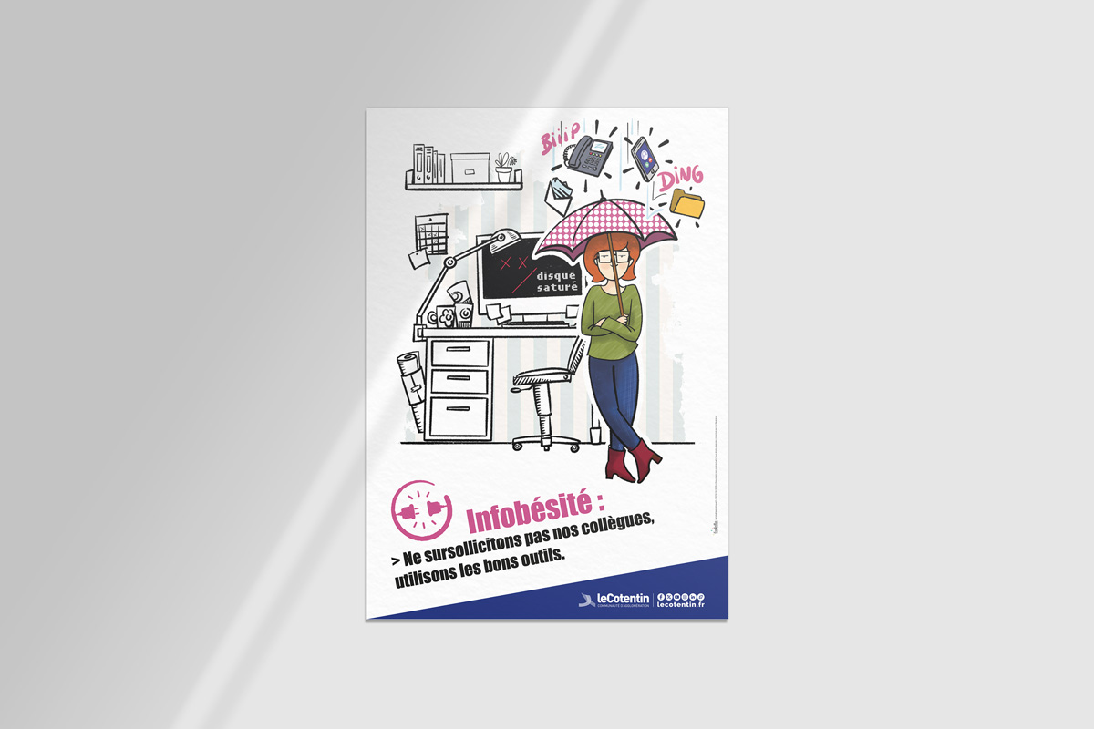 L'Embellie création graphique - Campagne de communication sur la déconnexion pour l'Agglo Cotentin