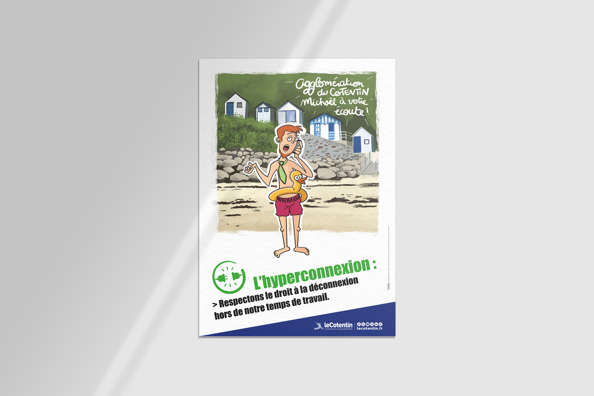 L'Embellie création graphique - Campagne de communication sur la déconnexion pour l'Agglo Cotentin