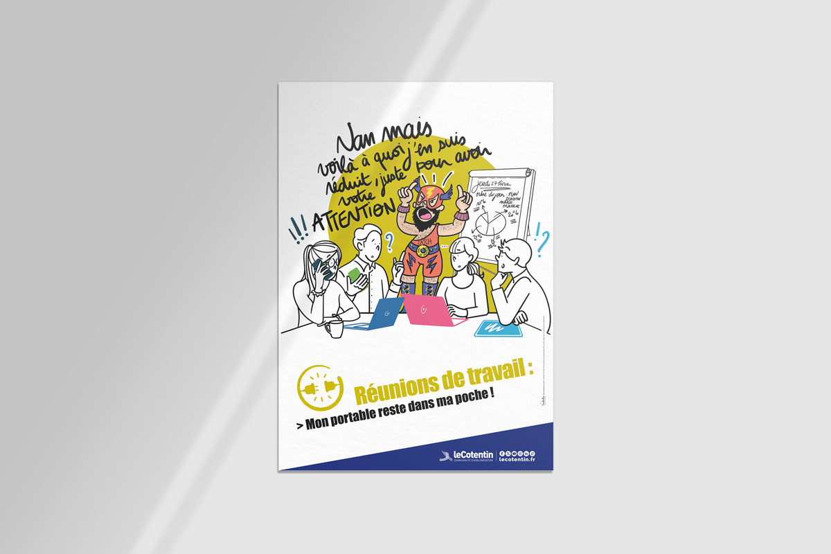 L'Embellie création graphique - Campagne de communication sur la déconnexion pour l'Agglo Cotentin