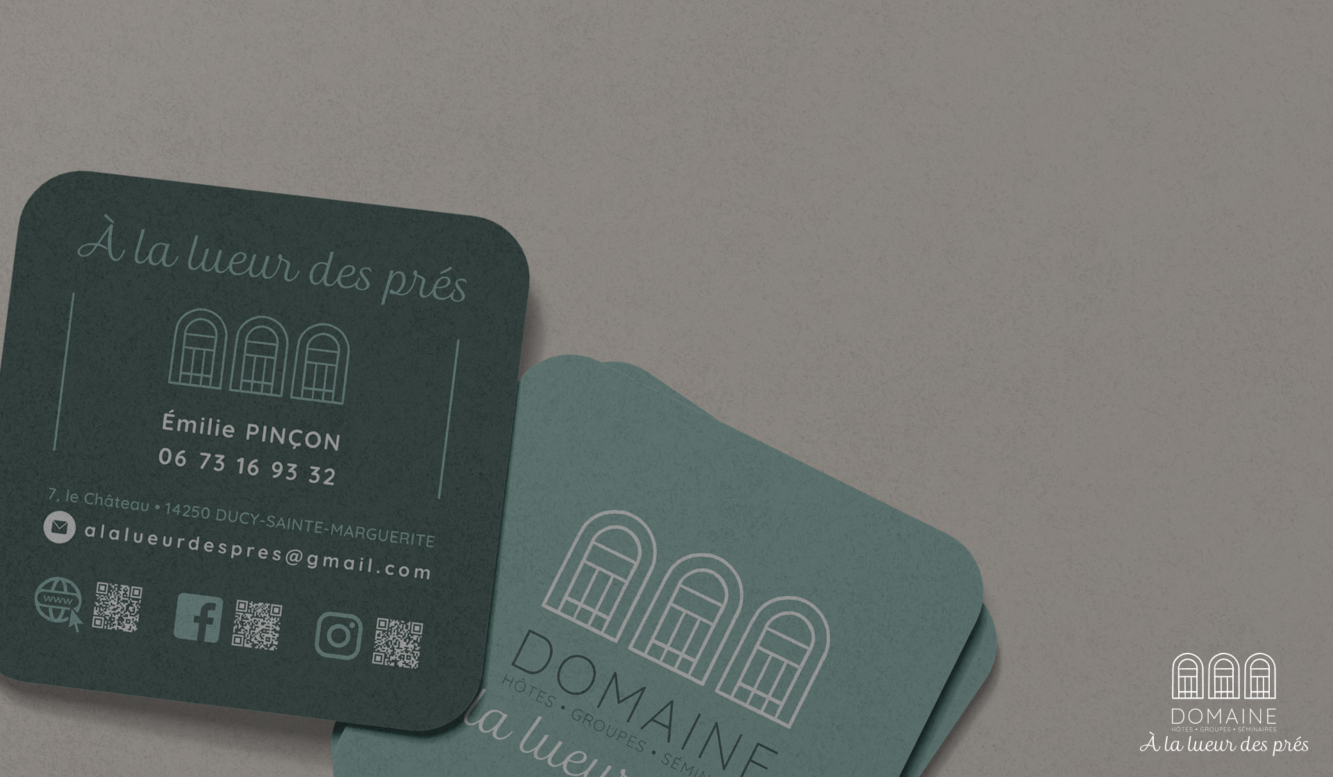 L'Embellie création graphique - Nouveau logo pour le domaine À la Lueur des Prés