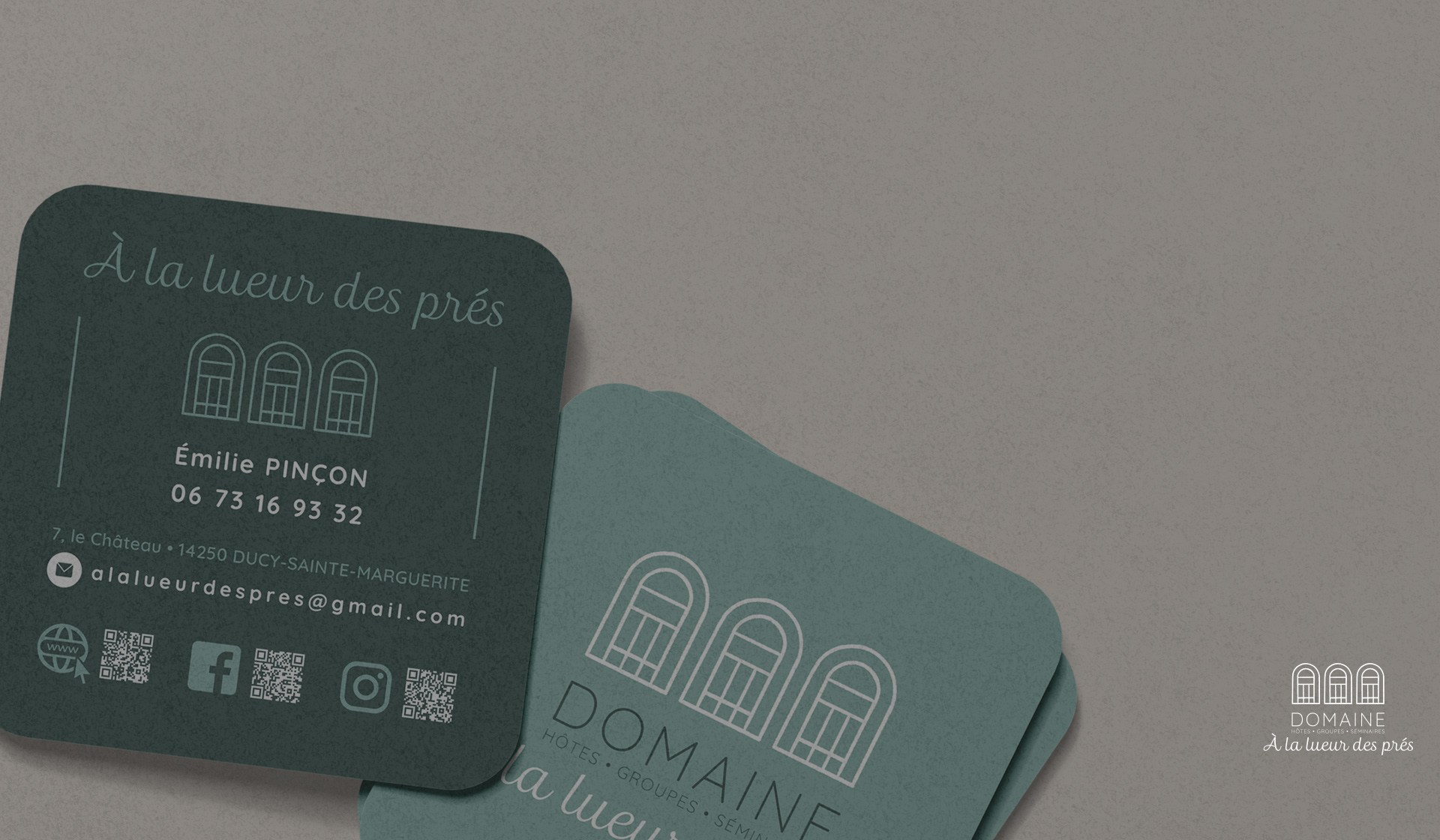 L'Embellie création graphique - Nouveau logo pour le domaine À la Lueur des Prés
