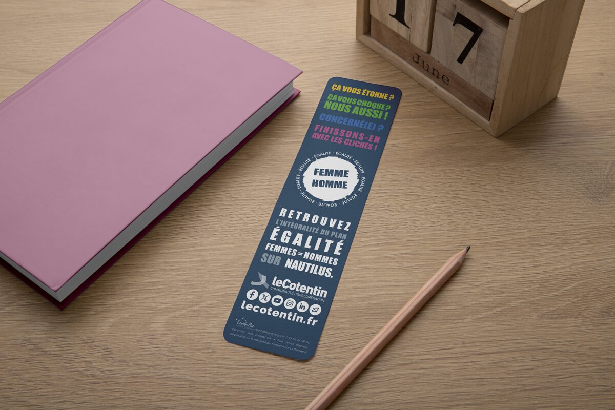 L'Embellie création graphique- Campagne de communication sur l'égalité femmes = hommes pour l'Agglo Cotentin