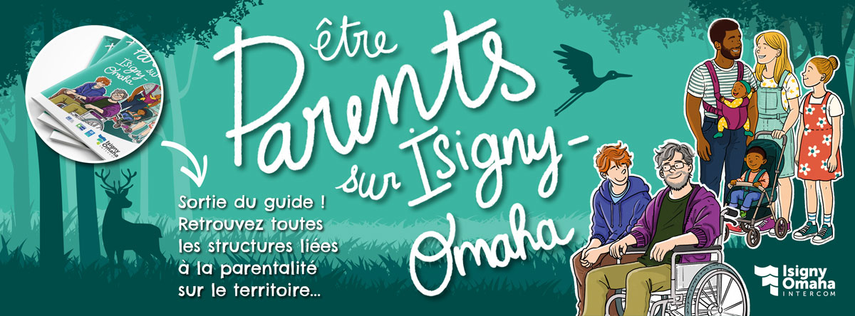 L'Embellie création graphique- guide parentalité pour Isigny-Omaha Intercom