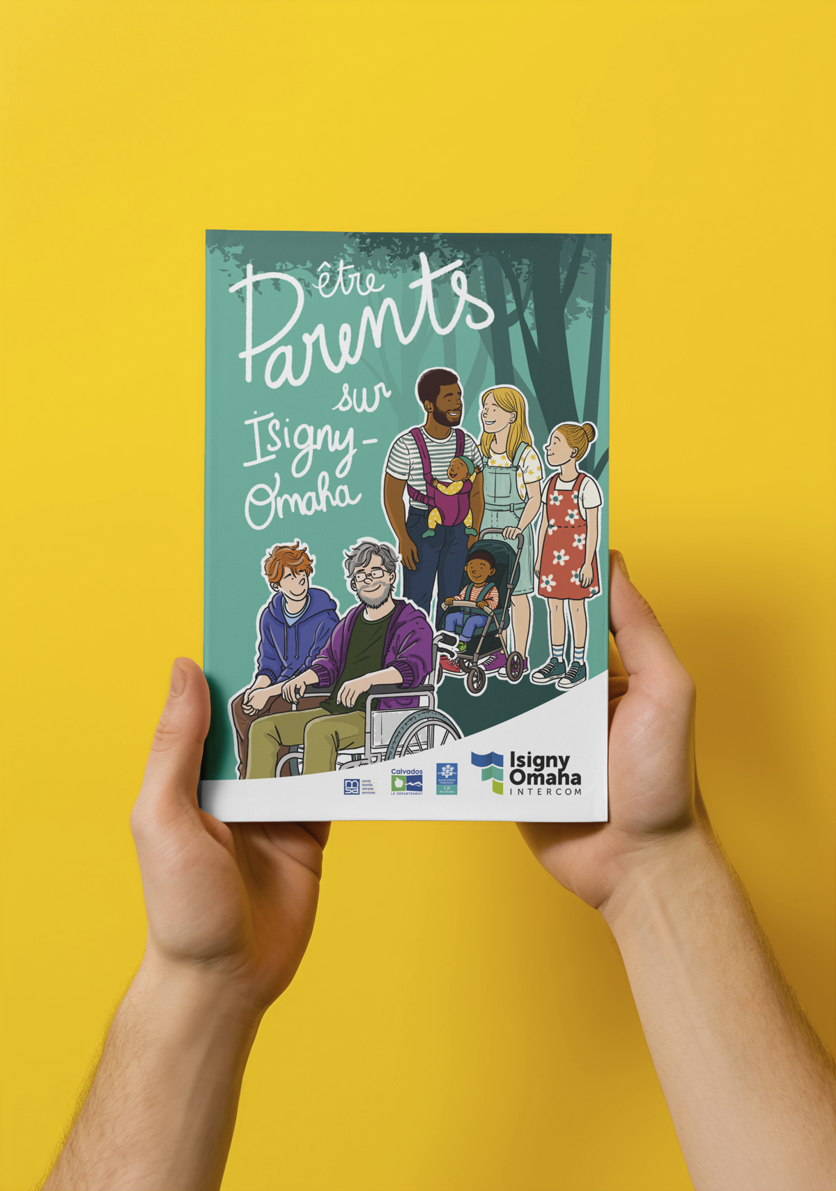 L'Embellie création graphique- guide parentalité pour Isigny-Omaha Intercom