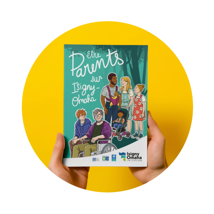 L'Embellie création graphique- guide parentalité pour Isigny-Omaha Intercom