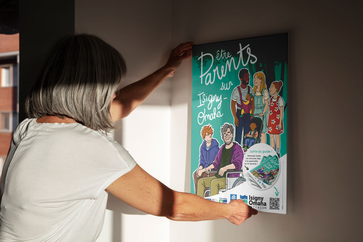 L'Embellie création graphique- guide parentalité pour Isigny-Omaha Intercom