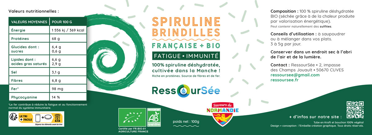 L'Embellie création graphique - refonte d'étiquettes pour RessourSée
