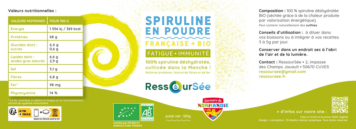 L'Embellie création graphique - refonte d'étiquettes pour RessourSée