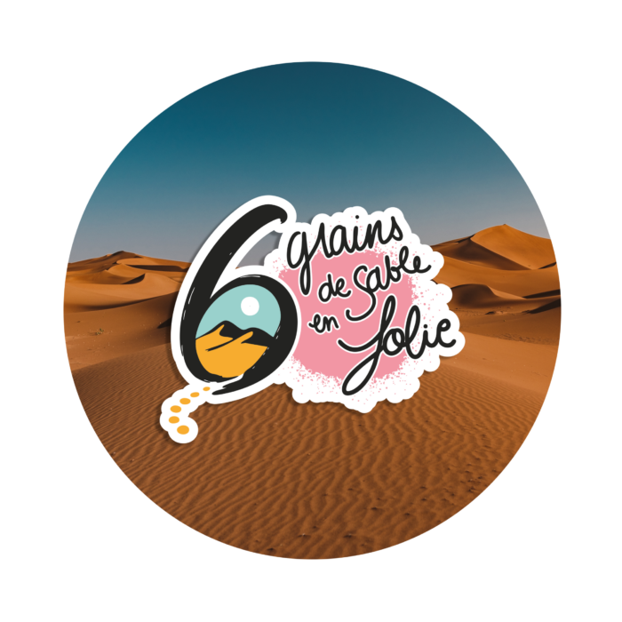 L'Embellie création graphique - logo solidaire pour 6 grains de sable en folie