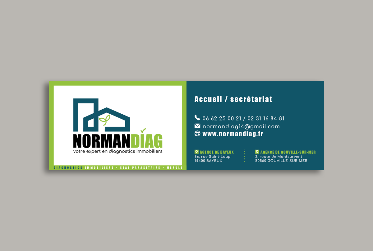 L'Embellie création graphique - Normandiag et la refonte de de son identité visuelle