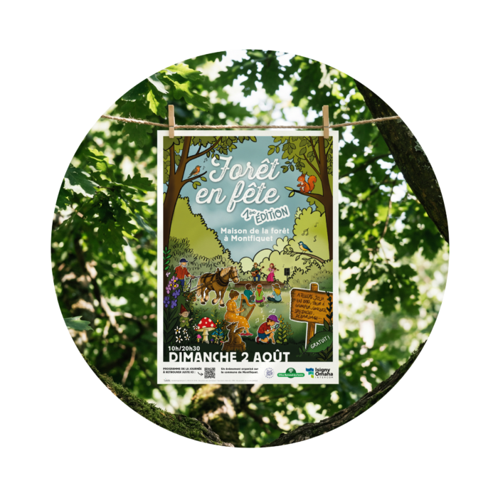 L'Embellie création graphique - illustration pour Forêt en fête d'Isigny Omaha Intercom